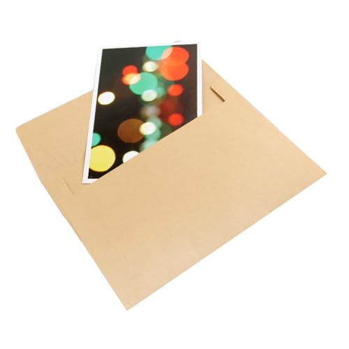ARTIBETTER 60 Stück Gelbe Kraftpapier Umschläge Blanko ohne Druck Vintage Briefumschläge für Einladungen Postkarten Schreiben Stabile Faltung Nassklebend Vielseitig für Party und Versand von Artibetter