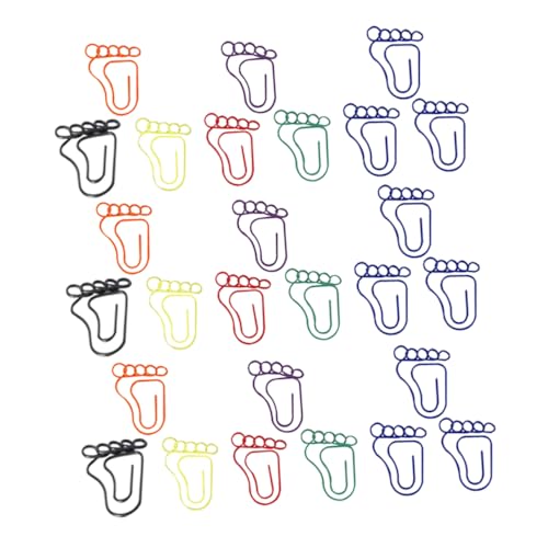 ARTIBETTER 60 Stück Kleine Füße Büroklammer Clips Für Papier Büroklammern Gefärbt Lustige Süße Büroklammern Schreibwaren Klassenzimmer Müssen Haben Lehrerbedarf Schulbedarf Metall von Artibetter