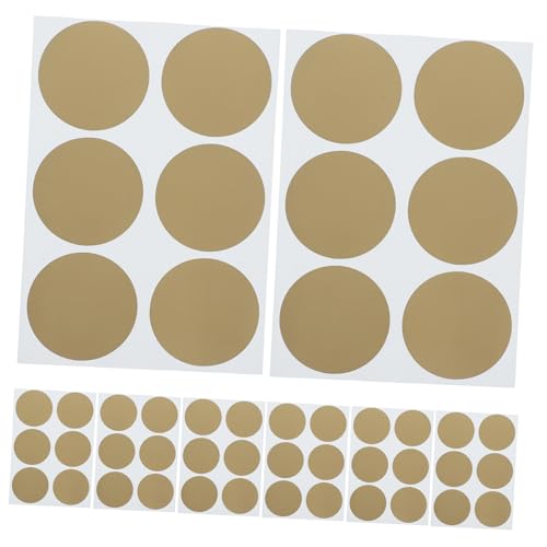 ARTIBETTER 60 Stück Kratzfolienbeschichtete Aufkleber Aufkleberkratzer Runde Aufkleber Zum Rubbeln Etiketten Abkratzen Rubbelaufkleber, Karten Blanko Runde Rubbelaufkleber Papier Golden von Artibetter