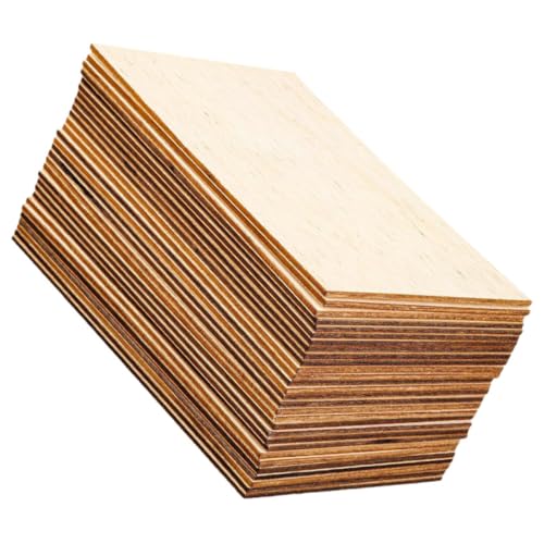 ARTIBETTER 60 Stück Leere Rechteckige Holzstücke Heimdekoration Holzhandwerksformen Unbehandelte Holzquadrate Rechtecke Holzquadrate Zum Basteln Holzornament Rechteckiges Holzschild von Artibetter