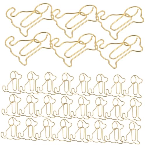 ARTIBETTER 60 Stück Niedliche Büroklammer Süße Büroklammern Buch Büroklammer Stift Büroklammern Aus Draht Neuartige Büroklammern Planer Büroklammern Kleine Für Papier Golden Metall von Artibetter