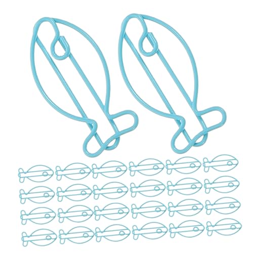 ARTIBETTER 60 Stück Niedliche Fisch Büroklammern aus Robustem Metall Kreative Stabile Tierform Clips für Büro Schule und Zuhause Vielseitig Einsetzbar zur Dokumenten und Aktenorganisation von Artibetter