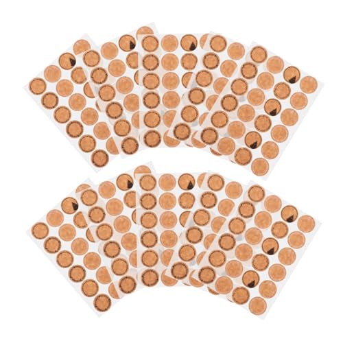ARTIBETTER 600 Stück Dekorative Runde Aufkleber Vintage Abstimmungsaufkleber Glasetiketten Aufkleber Sauerteigaufkleber Transparente Runde Aufkleber Kraft Etikettenaufkleber von Artibetter