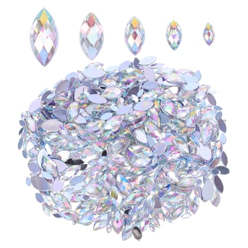 ARTIBETTER 600 Stück Diamant-edelstein Handytasche Schuhschmuck-accessoires Pferdeauge-strasssteine ​​zum Basteln Kristalle Zum Basteln Pferdeauge-strasssteine ​​mit Flacher Rückseite Acryl von Artibetter