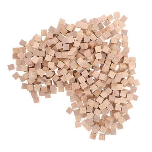 ARTIBETTER 600 Stück Holzklötzchen aus Naturbelassenem Kiefernholz Kleine Quadratische Bastelblöcke für Sichere DIY Bausteine zum Malen Stapeln und Kreativen Gestalten von Artibetter