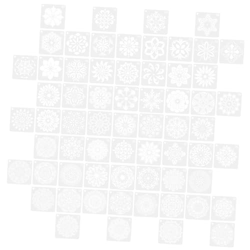 ARTIBETTER 64 Stück Tragbare Mandala-schablonen Malschablonen Selber Machen Dekorative Mandala-vorlagen Malen Hände Zarte Schablonen Kreis Malerei Für Das Haustier Weiß von Artibetter