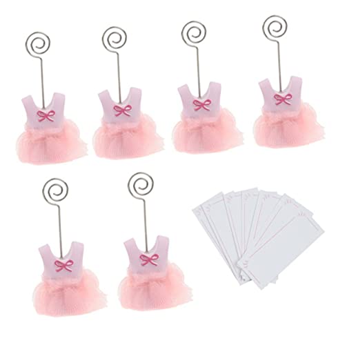 ARTIBETTER 6Stücke Clip für Party Dekoration Rosa Notizclip zur Tischdekoration für Hochzeiten und Feiern mit Ansprechendem Design und Praktischem Sockel von Artibetter