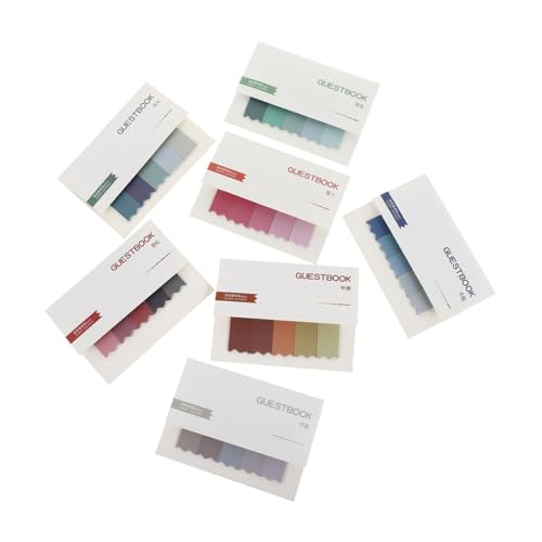 ARTIBETTER 7 Sätze Kreative Gradient Haftnotizen Bunten Farben Selbstklebende Notizzettel für Schule und Büro Organisieren und Planen Sicheres Material von Artibetter