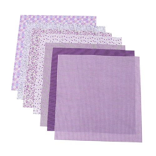 ARTIBETTER 7 Stück Lila Baumwolltuchset Baumwolle Quadrate Baumwollstoff Farbig Stoffe Stoffmaterial Watte Zum Quilten Materialien Quiltstoff Pastell Für Stoff Patch Violett von Artibetter