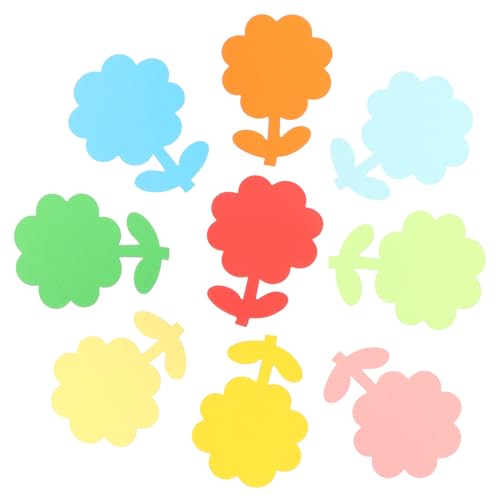 ARTIBETTER 72 Stück Blumenausschnitte aus Papier künstlich Papierausschnitt Wandkunst Blumen- buntes Ausschnittpapier kreative Papierausschnitte Schultapetenausschnitte von Artibetter
