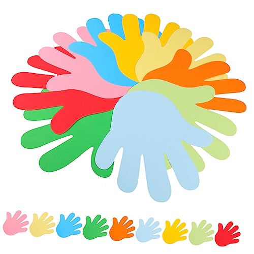 ARTIBETTER 72 Stück Bunte Papier Ausschnitte Handabdruck Form Teiliges für Kreative Bastelprojekte für Klassenzimmer und Raumdekorationen Diy Papierkunst für Partys von Artibetter