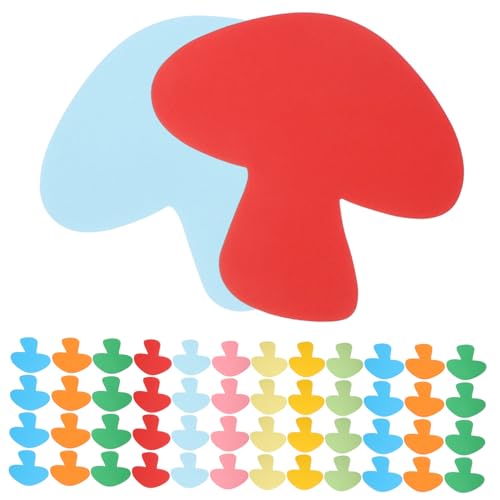 ARTIBETTER 72 Stück Bunte Papierschnitte Pilzform Kreative Deko für Bastelprojekte Wandgestaltung und Klassenzimmerdekoration für Diy und Scrapbooking von Artibetter