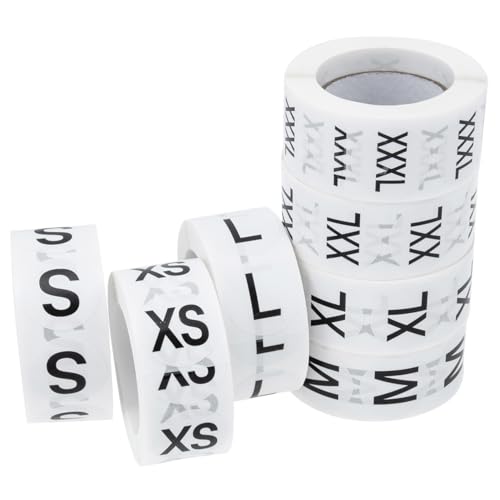 ARTIBETTER 7Rollen Größenetiketten Aufkleber für Kleidung Selbstklebende Runde Etiketten zur Einfachen Sortierung und Organisation von Textilien für Einzelhandel ARTIBETTER 7Rollen Größenetiketten Aufkleber für Kleidung Selbstklebende Runde Etiketten zur Einfachen Sortierung und Organisation von Textilien für Einzelhandel von Artibetter