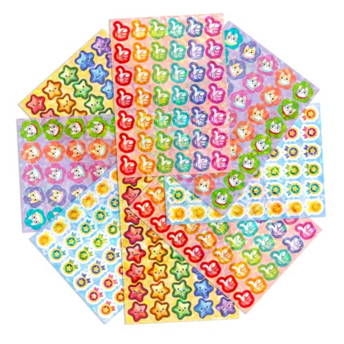 ARTIBETTER 8 Blatt Belohnungsaufkleber Lehrer Klassenzimmer Kind mehrere reflektierend dekoration stickbilder druckt Aufkleberdekore Auszeichnungen Aufkleber Vinyl-Aufkleber von Artibetter