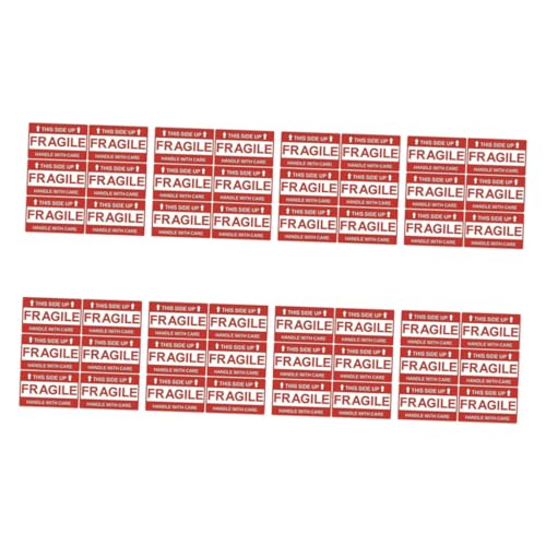 ARTIBETTER 8 Blatt Zerbrechliche Etiketten Aufkleber Verpackung Versandetiketten Vorsichtsband UPS sorgfältiges Etikett zerbrechliche Warnschilder zerbrechliche Warnung rot von Artibetter