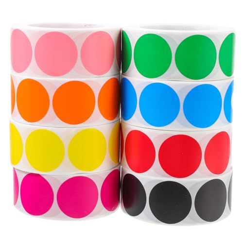 ARTIBETTER 8 Rollen Runde Klebepunkte Selbstklebende Aufkleber Etiketten zum Beschriften Farbige Markierungsaufkleber für Büro Haushalt und DIY Organisation ARTIBETTER 8 Rollen Runde Klebepunkte Selbstklebende Aufkleber Etiketten zum Beschriften Farbige Markierungsaufkleber für Büro Haushalt und DIY Organisation von Artibetter