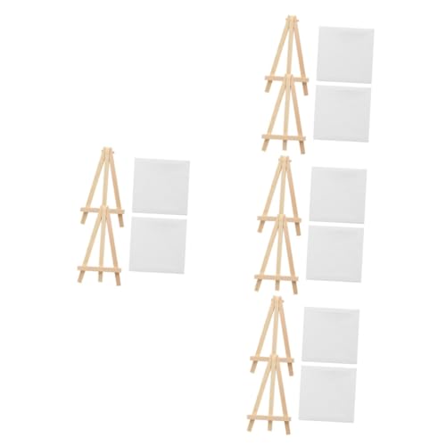 ARTIBETTER 8 Sätze Mini Staffelei mit Diy Leinwänden und Holzstaffelei für Öl und Aquarellmalerei Basteln und Kunstprojekte von Artibetter
