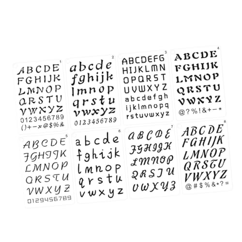 ARTIBETTER 8 Stück Alphanumerische Vorlage Kinderschablonen Buchstaben Zeichnen Malschablonen Bastelschablonen Zum Malen Alphabet Schablonen Bastel Buchstabenschablone Große von Artibetter