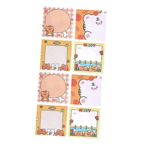ARTIBETTER 8 Stück Bunte Teilig Haftnotizen mit Tiermotiven Selbstklebend Wiederablösbar Glattes Schreibpapier Multifunktionale Memo Pads für Büro Schule und Zuhause zur Einfachen von Artibetter