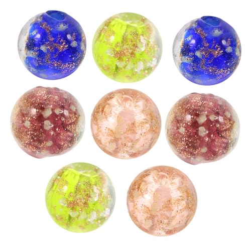 ARTIBETTER 8 Stück Leuchtende Glasperlen Diy Nachtlichter Bastelperlen Schmuckteile für Armbänder und Ohrringe Rot Grün Fruchtgrün Schwarz Lila See Blau von Artibetter