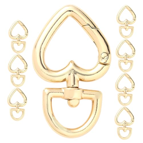 ARTIBETTER 8 Stück Metallherz Schlüsselanhänger Ring Herzförmiger Karabiner Metallschnalle Für Tasche Herz Valentinstag Schlüsselschnalle Karabinerherz Lustig Geformter Karabiner von Artibetter