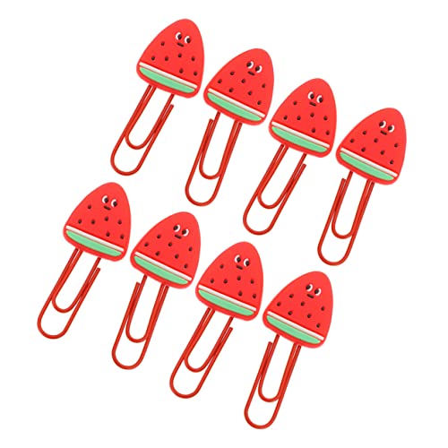ARTIBETTER 8 Stück Obst -lesezeichen -clip Büroklammern Für Dokumentieren Papierclips Büroklammern Bunt Rosa Sortiert Bunte Papierklammern Süße Bunte Büroklammern Die Rot Weiches Gummi von Artibetter