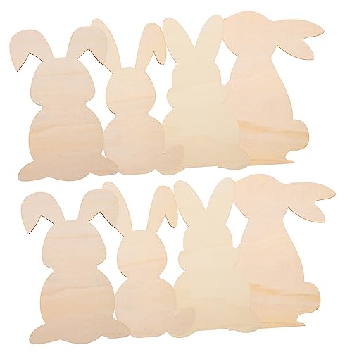 ARTIBETTER 8 Stück Osterhasen Holzplatten Diy Bastelset Leere Holzausschnitte zum Bemalen für Kreative Projekte für Osterdekorationen ARTIBETTER 8 Stück Osterhasen Holzplatten Diy Bastelset Leere Holzausschnitte zum Bemalen für Kreative Projekte für Osterdekorationen von Artibetter