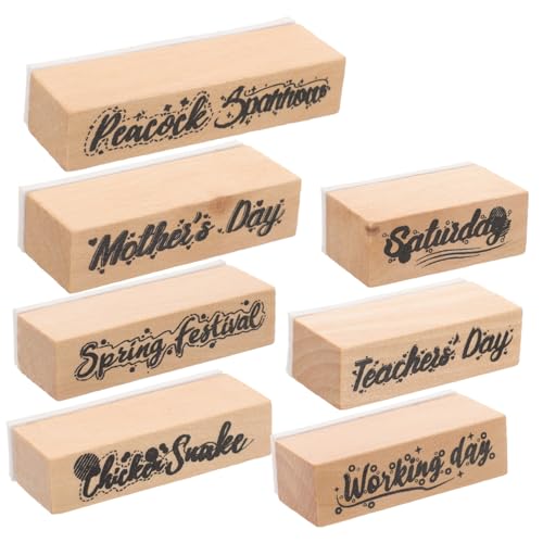 ARTIBETTER 8 Stück Teiliges Holzstempel für Scrapbooking Diy Projekte und Kreative Bastelarbeiten Vintage Designs für Persönliche Karten und Geschenkanhänger Leicht und Tragbar für Erwachsene von Artibetter