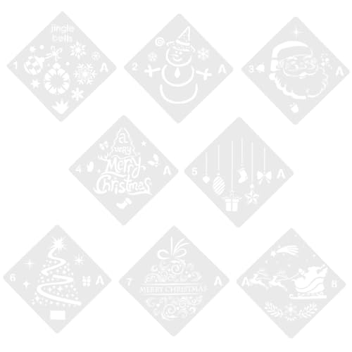 ARTIBETTER 8 Stück Teiliges Weihnachts Malschablonen aus Kunststoff Wiederverwendbar Klassische Xmas Motive Vielseitig für Fenster DIY Bastelprojekte für Erwachsene ARTIBETTER 8 Stück Teiliges Weihnachts Malschablonen aus Kunststoff Wiederverwendbar Klassische Xmas Motive Vielseitig für Fenster DIY Bastelprojekte für Erwachsene von Artibetter