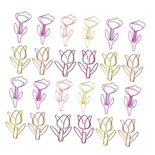 ARTIBETTER 80 Stück Teiliges Blumen Büroklammern Bunte Tulpen Blumenform Dekorative Paperclips für Planer Schule und Büro Niedliche für Frauen und Mädchen ARTIBETTER 80 Stück Teiliges Blumen Büroklammern Bunte Tulpen Blumenform Dekorative Paperclips für Planer Schule und Büro Niedliche für Frauen und Mädchen von Artibetter