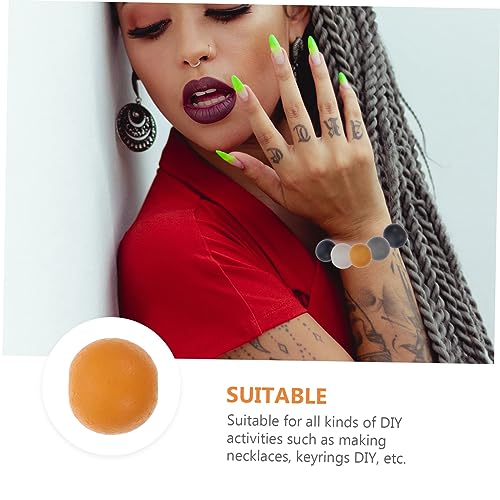 ARTIBETTER 80 Stück Teiliges Runde Holzperlen in Weiß Gelb Lose Bastelperlen für Diy Schmuckherstellung Armbänder Anhänger Halloween Dekoration Farbige Spacer Charms ARTIBETTER 80 Stück Teiliges Runde Holzperlen in Weiß Gelb Lose Bastelperlen für Diy Schmuckherstellung Armbänder Anhänger Halloween Dekoration Farbige Spacer Charms von Artibetter