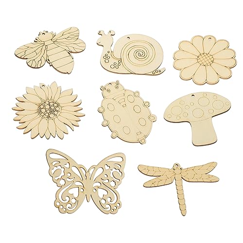 ARTIBETTER 80 Stück Unlackierte Holzschneider für Frühlings Diy Schmetterlinge Bastelmaterial für Dekorationen Ostern Feste von Artibetter