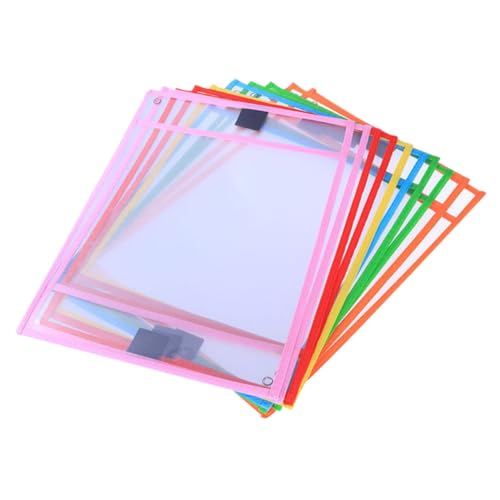 ARTIBETTER 8Stücke Wiederverwendbare Abwischbare Dokumententaschen Wasserdichte Blattschutzfolien für Bürobedarf Langlebige und Praktische Feilenbeutel für Kalligraphie und Kreative von Artibetter