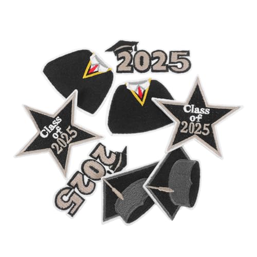 ARTIBETTER 8pcs Abschluss Gestickten Bügelspitzen DIY 2025 Abschluss Applikationen Dekorative Klasse Von 2025 Abschlussflecken Für Kleidungshüte-taschen ARTIBETTER 8pcs Abschluss Gestickten Bügelspitzen DIY 2025 Abschluss Applikationen Dekorative Klasse Von 2025 Abschlussflecken Für Kleidungshüte-taschen von Artibetter