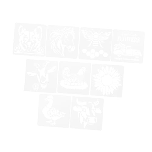 ARTIBETTER 9 Stück Malvorlage Tierdruckvorlage Bauernhof-Tier-Schablone Journaling -Schablone malen schablonen Winterschablonen Planer-Schablonen Schablonenmalerei das Haustier Weiß ARTIBETTER 9 Stück Malvorlage Tierdruckvorlage Bauernhof-Tier-Schablone Journaling -Schablone malen schablonen Winterschablonen Planer-Schablonen Schablonenmalerei das Haustier Weiß von Artibetter