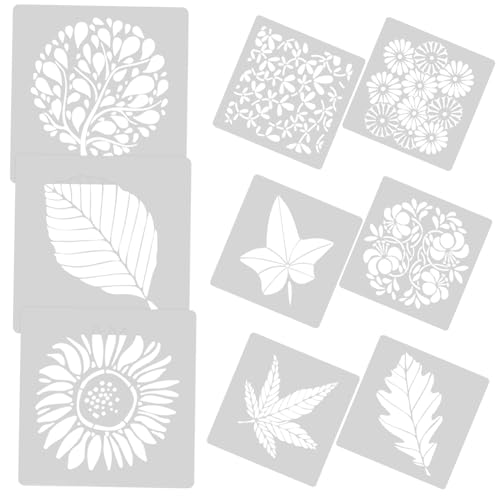 ARTIBETTER 9 Stück Teiliges Blumenschablonen Pet für Wandmalerei Wiederverwendbare Diy Muster für Kreative Wanddekoration und Mehr von Artibetter
