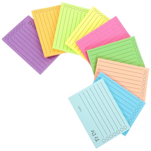 ARTIBETTER 9 Stück Teiliges Fluoreszierendes Notizblock Set Selbstklebende Büro Notizen Praktische Haftnotizen für Schule Büro und Zuhause Vielseitige Anwendung für Erinnerungen und Planung von Artibetter