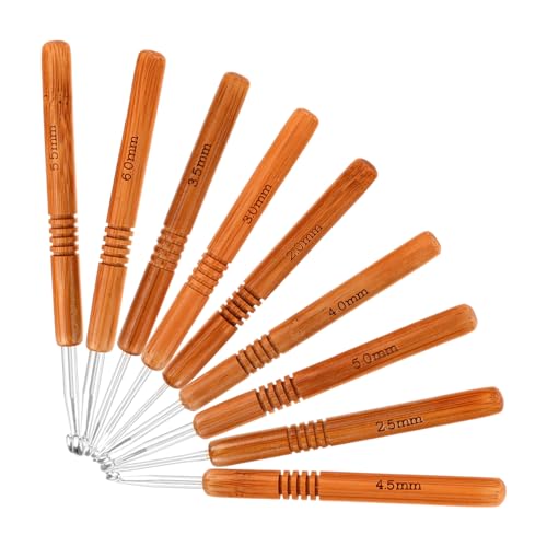 ARTIBETTER 9 Stück Teiliges Häkelnadel Set mit Aluminiumköpfen und Bambusgriffen Glatte Oberfläche Langlebig und Leicht Ergonomisch Geformt für Erwachsene zum Stricken und Häkeln von DIY ARTIBETTER 9 Stück Teiliges Häkelnadel Set mit Aluminiumköpfen und Bambusgriffen Glatte Oberfläche Langlebig und Leicht Ergonomisch Geformt für Erwachsene zum Stricken und Häkeln von DIY von Artibetter