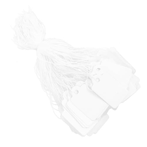 ARTIBETTER 90 Stück leeres Etikett Verpackungsetikett Stichworte Anzeige Hang -Tags Schmuck-Display-Tag preisschild tags Schmuckanhänger Schmuck Tags Preisetikett Tag Baumwolle Weiß von Artibetter