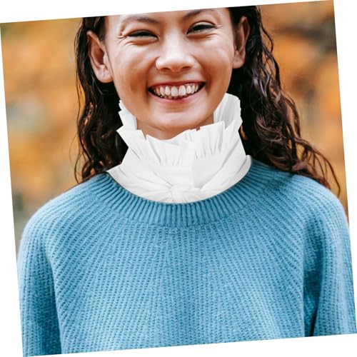 ARTIBETTER Abnehmbarer Damen Fake Kragen Weiß mit Rüschendetail und Schleife Eleganter Blusen krageneinsatz zum Layering für Herbst Winter Vielseitig für Büro Dates und Party Geeignet von Artibetter