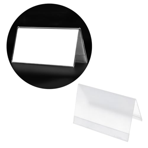 ARTIBETTER Acryl Tischkarte Doppelseitige Sitzkarte für Konferenzen Transparentes Design für Büro und Veranstaltungen Langlebig und Stabil für Menüs und Namensschilder von Artibetter