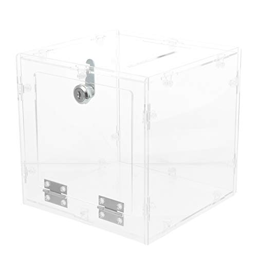 ARTIBETTER Acryl Wahlurne mit Schloss Durchsichtige Vorschlagsbox aus Hochwertigem Material für Spenden Kommentare und Abstimmungen Selbst Zusammenbaubar für Veranstaltungen und Feiern von Artibetter