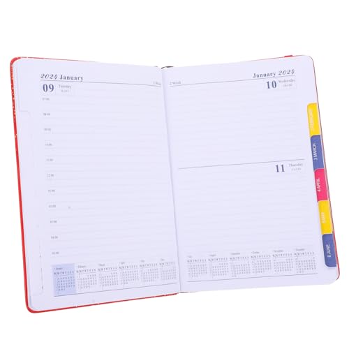ARTIBETTER Agenda-Buch Tagesplan 2024 Planen Sie Plan -Pad Woche effizientes Planpad Studienplanblock Tagesplaner wöchentlicher Zeitplanblock Tagesplan Notizblock Planer zu tun Papier rot von Artibetter