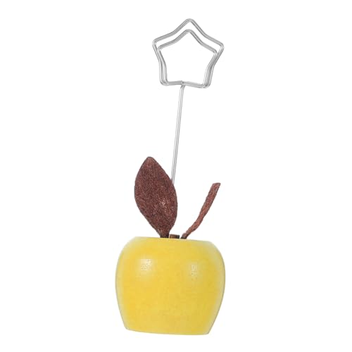 ARTIBETTER Apple Message Ordner Bildhalter Für Tafelaufsätze Kartenhalter Zur Dekoration Apfeldekor Nettes Schreibtischzubehör Memohalter Fotoklemme Hinweisclip Schlafzimmerdekor Yellow Holz von Artibetter