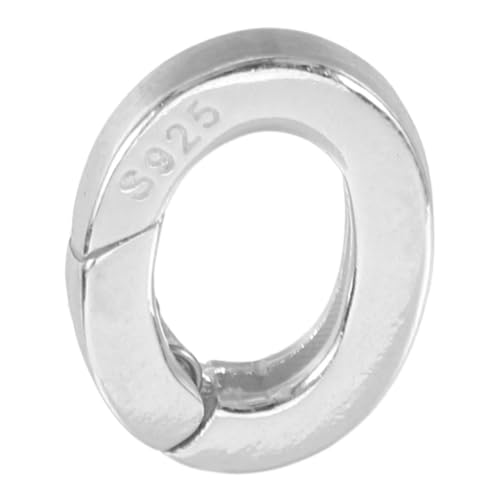 ARTIBETTER Armband Halskette Schmuck Schnalle Umklammernd Ovaler Federverschluss Feder Runder Druckknopf Halskette Anhänger Verschluss Kettenverlängerung Halskettenöse Silber- Silver von Artibetter