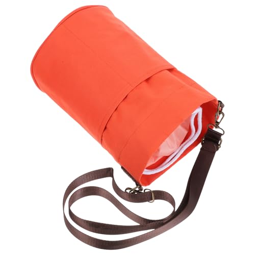 ARTIBETTER Aufbewahrungstasche für Strickwerkzeuge gehäkelte Tasche Häkelgarntasche Garnsack Gehäkeltes Aufbewahrungsrohr gehäkelter Halter Basteltaschen-Organizer-Tasche Segeltuch rot von Artibetter