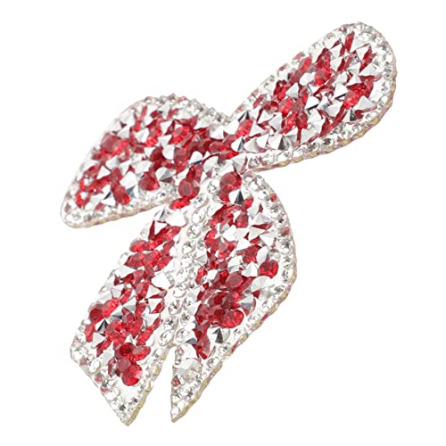 ARTIBETTER Bogenknoten Diamond Hochzeit Hotfix Verzerrungen Kleidung Braut-strass-applikation Patch Dekoration Stoff Zubehör Flecken Farbig Nähen Blau Heißschmelzkleber Rot von Artibetter