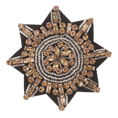 ARTIBETTER Brosche Blumenschulterkarte Strassflecken Für Kleidung Aufnäher Schuhdekoration Strass-eisenflicken Patches Für Heimwerker Gestickte Applikation Schuh Diy Zubehör Strasspatch Stoff von Artibetter