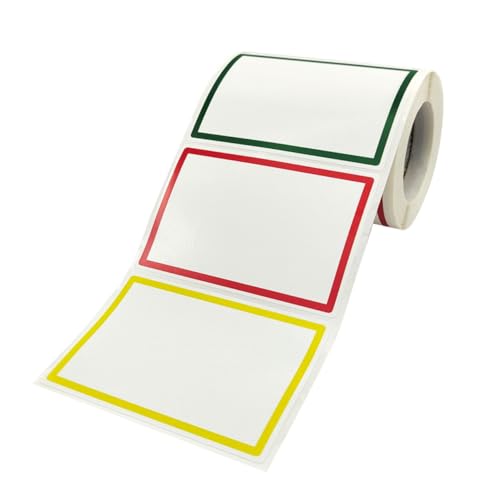 ARTIBETTER Bunte Blanko Namensetiketten Aufkleber Selbstklebend zum Beschriften DIY Label Sticker für Schule Büro Zuhause Vielseitig Einsetzbar Langlebig und Einfach Anzubringen von Artibetter