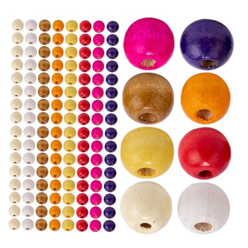 ARTIBETTER Bunte Holzperlen mit Großem Farbige Runde Bastelperlen Glatte Oberfläche für DIY Schmuckherstellung Armbänder Halsketten Zubehör ARTIBETTER Bunte Holzperlen mit Großem Farbige Runde Bastelperlen Glatte Oberfläche für DIY Schmuckherstellung Armbänder Halsketten Zubehör von Artibetter